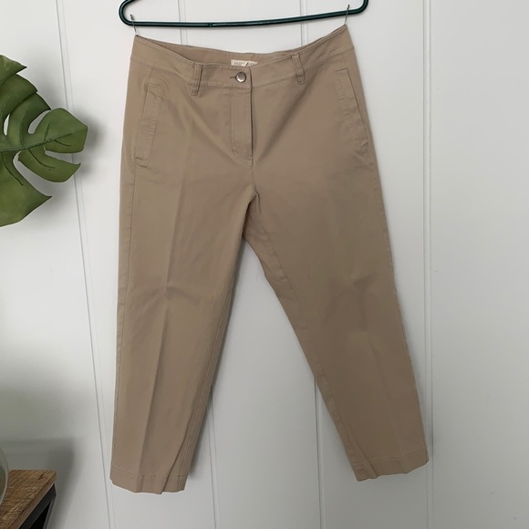 Eileen Fisher S cropped khakis - Picture 1 of 5